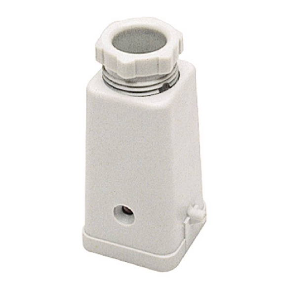 Capot A3-A4-A5-D8 57mm haut 1xM20 vertical gris clair (RAL 7035)-Lire la description