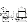 Embase en saillie haute (1 entrée de câble, simple levier) M32