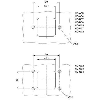 Embase en saillie D7, avec étrier longitudinal et couvercle