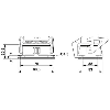 Embase, B6, avec verrouillage longitudinal, avec couvercle