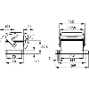 Embase encastrée (couvercle, simple étrier) pour 2 inserts