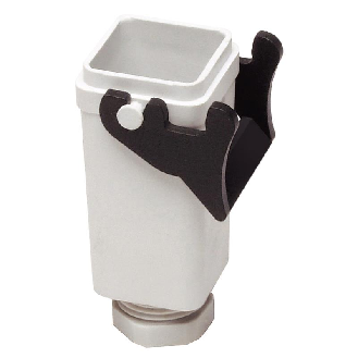 Capot prolongateur A3 60,5mm haut 1xPG21 vert gris clair (RAL 7035)-Lire la description