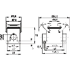 Embase en saillie (2 entrées de câble, double levier) PG29