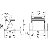Embase en saillie (1 entrée de câble, simple levier) PG21