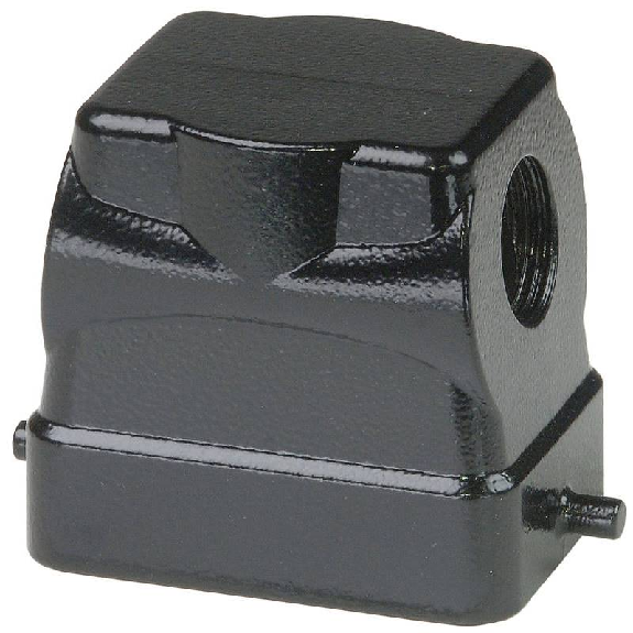 Capot BHT6 56mm haut, noir 1xM20 latéral-Lire la description