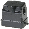 Capot BHT6 56mm haut, noir 1xM20 latéral