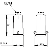 Capot (entrée de câble verticale) PG11+PE, Zinc moulé, gris