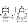 Embase en saillie (1 entrée de câble, double levier) M32