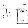 Capot (entrée de câble verticale, ergots pour simple levier) PG21