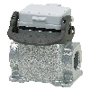 Embase saillie B6 53mm haut 2xM20 avec couvercle