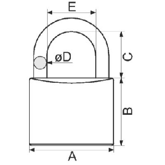 Cadenas CITY 45 2CL H 7 mm - ISEO - 2052201-Lire la description