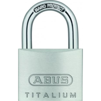 Cadenas aluminium anse acier et clés  "TITALIUM" de 40 m/m-Lire la description