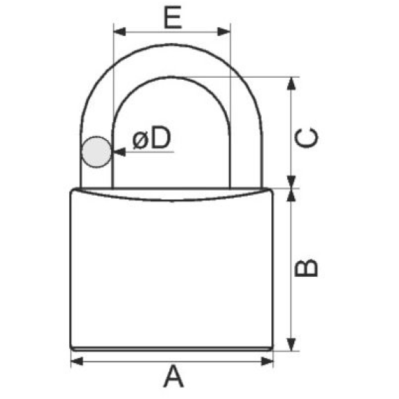 Cadenas anse acier varié City  "02066001" de 60 m/m-Lire la description