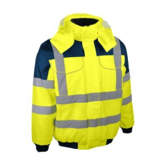 Blouson haute visibilité jaune fluo  taille XL-Lire la description