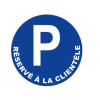 Disque de signalisation  diam 300 D45 "Parking réservé à la clientèle"