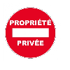 Disque de signalisation diamètre 300 "PROPRIETE PRIVEE"