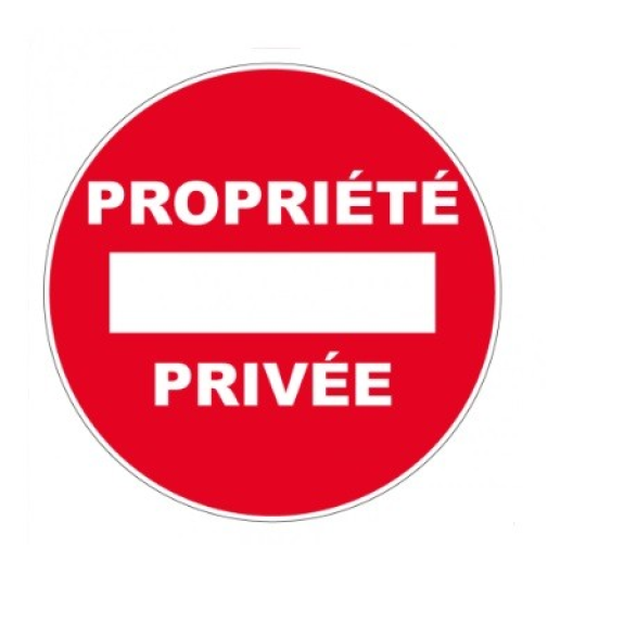 Disque de signalisation diamètre 300 "PROPRIETE PRIVEE" Disque de signalisation diamètre 300 "PROPRIETE PRIVEE"-Lire la description