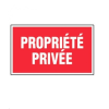 Plaque de signalisation de 330 x 200 m/m "PROPRIETE PRIVEE"
