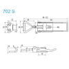 Grenouillères excentriques A4 702 S Trou pour rivet 5,3 mm - 10 pièces