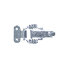 Grenouillères avec porte cadenas A2 42 SP + PC Trou pour rivet 4,2 mm - 100 pièces