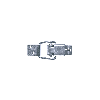 Grenouillères avec porte cadenas acier zingué 2/50 - autofermeture Trou pour rivet 4,1 mm - 100 pièces