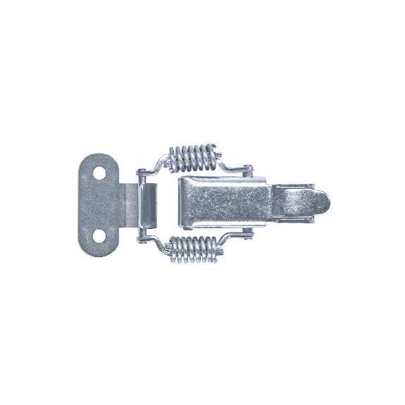 Grenouillères avec porte cadenas acier zingué 44 SP + PC Trou pour rivet 5,2 mm - 50 pièces-Lire la description