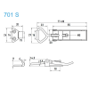 Grenouillères excentriques Acier zingué 701 S Trou pour rivet 4,3 mm - 10 pièces