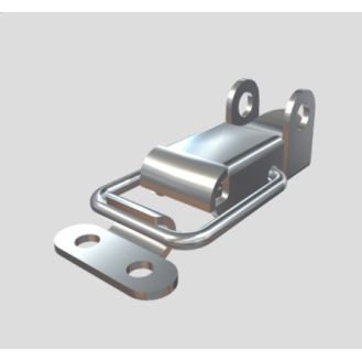 Grenouillères avec porte cadenas A2 42 + PC Trou pour rivet 4,2 mm - 100 pièces-Lire la description