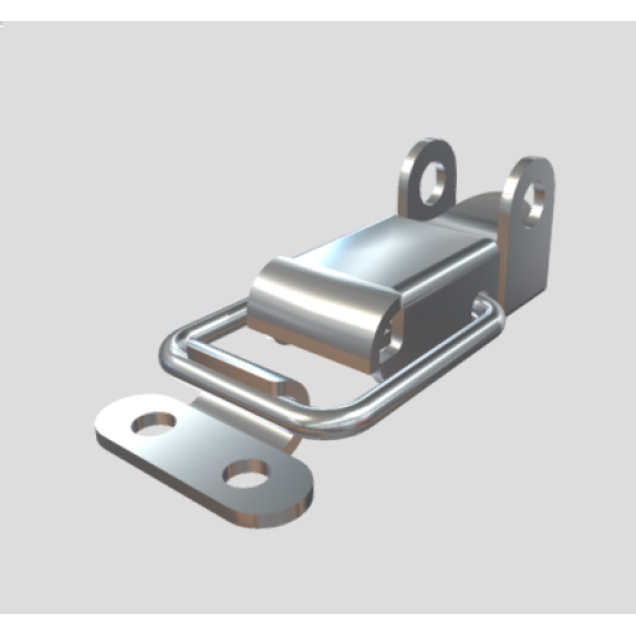 Grenouillères avec porte cadenas A2 42 + PC Trou pour rivet 4,2 mm - 100 pièces-Lire la description