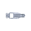 Grenouillères avec porte cadenas A2 44 + PC Trou pour rivet 5,2 mm - 50 pièces