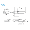 Grenouillères acier zingué 1/45 - autofermeture Trou pour rivet 3,3 mm - 100 pièces