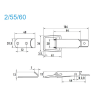 Grenouillères ALU 2/55/60 Trou pour rivet 3,5 mm - 100 pièces