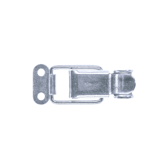 Grenouillères avec porte cadenas acier zingué 42 + PC Trou pour rivet 4,2 mm - 100 pièces-Lire la description
