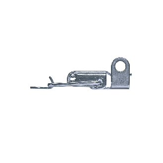 Grenouillères avec porte cadenas acier zingué 42 + PC Trou pour rivet 4,2 mm - 100 pièces-Lire la description