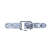 Grenouillères avec porte cadenas acier zingué 2/100 Trou pour rivet 6,1 mm - 25 pièces