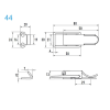 Grenouillères A2 44 Trou pour rivet 5,2 mm - 50 pièces