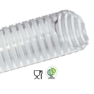 Tuyau opal sans phtalate  pvc à spirale renforcé de 40  7 bars-Lire la description