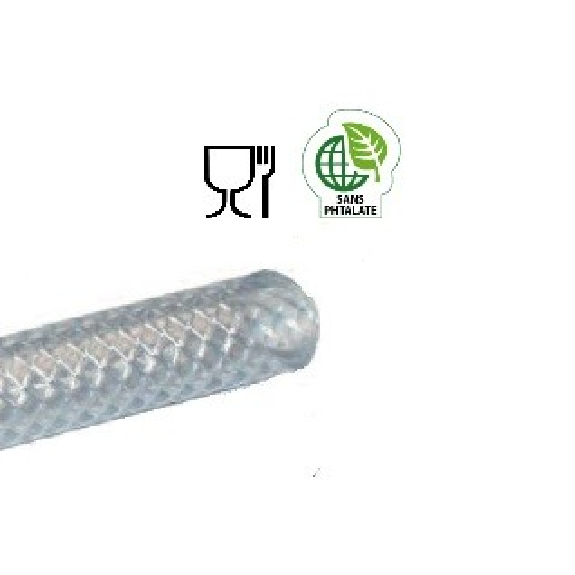 Tuyau fil clair sans phtalate  "AL" PVC armé 15 x 23  15 bars-Lire la description