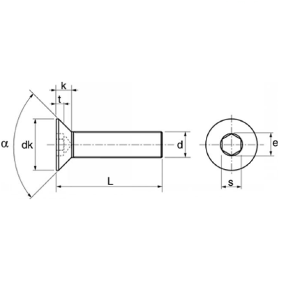 Vis FHC Acier Tête Fraisée 10X30 10.9 DIN 799-Lire la description