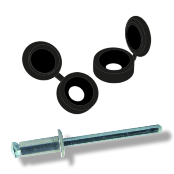 Cache rivet plastique noir plaque d'immatriculation-Leggi tutto