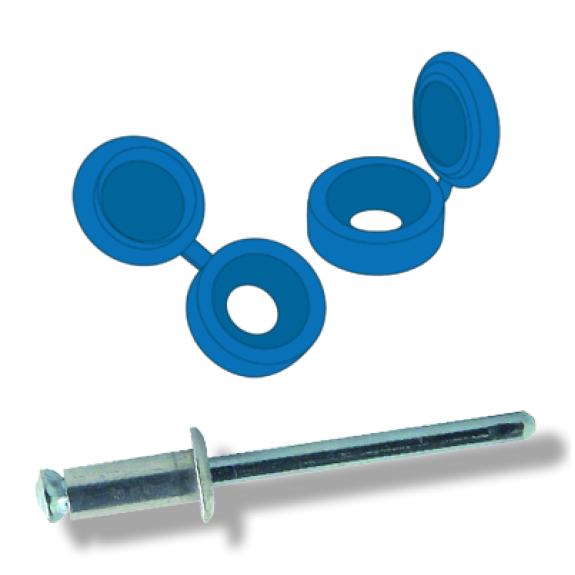 Cache rivet plastique bleu plaque d'immatriculation-Lire la description