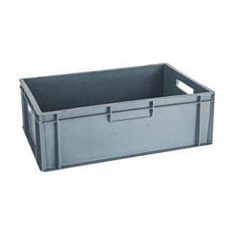 Bac de manutention plein palettisable gris E6420 600 x 400 x 230 mm - 35 L-Lire la description