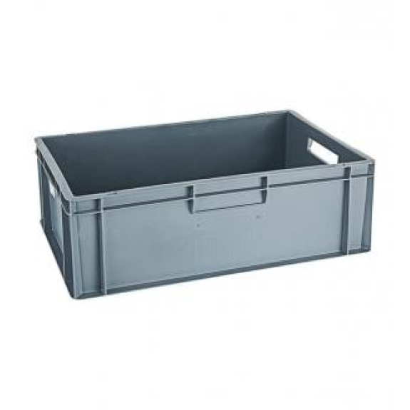 Bac de manutention plein palettisable gris E6420 600 x 400 x 230 mm - 35 L-Lire la description