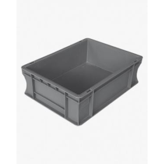 Bac de manutention plein palettisable gris E4312 400 x 300 x 120 mm - 10 L-Lire la description
