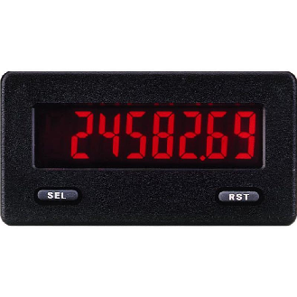 Compteur-décompt. tachy. 8 chiffres LCD 11.70mm Noir Alim.9 à 28 VDC-Lire la description