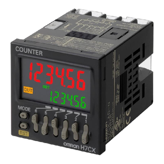 Compteur à préselect. 48x48 6dgt S: Relais 100-240AC Bornes à vis-Lire la description