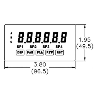 Compteur / cadence (tachymètre) 48x96mm, 85-250Vac-Lire la description