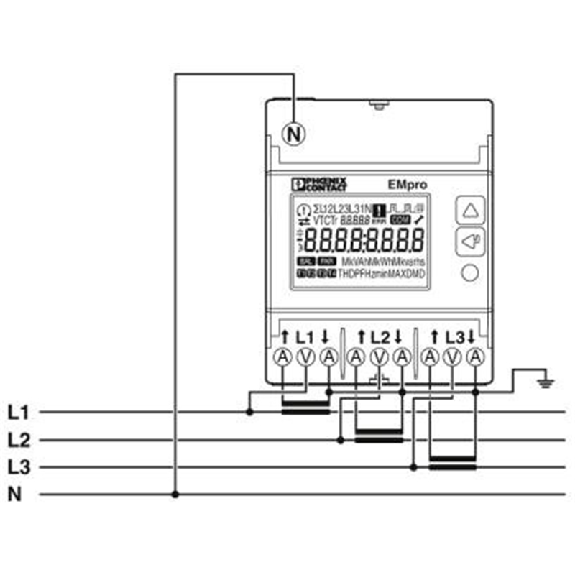 Compteur électrique triphasé par mesure de la puissance active Compteur électrique triphasé par mesure de la puissance active-Lire la description