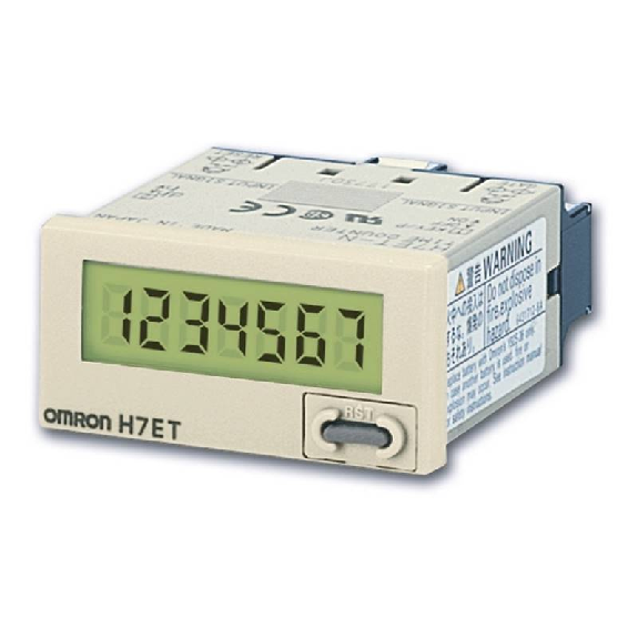 Compteur horaire 24x48mm, 7 dgt, entrée Vac/Vdc, 999999,9h/3999d23,9h-Lire la description