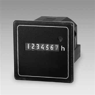 Compt. horaire électroméca.; 999999,9 h; sans raz; 10-80 VDC-Lire la description